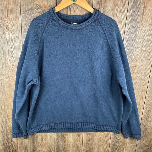 Tommy Bahama Other - Tommy Bahama Vintage Cotton Sweater Crewneck Raglan Sleeve Blue Mens Large